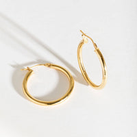 Medium 9ct Solid Gold Hoop Earrings