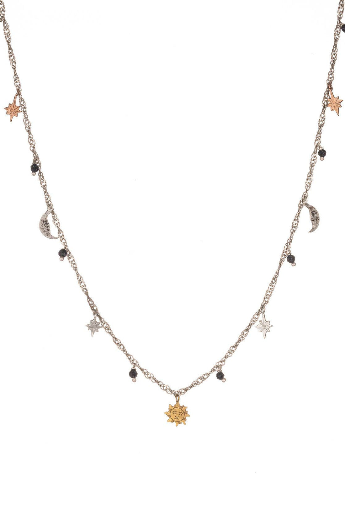 Sun Moon And Stars Charm Necklace
