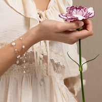 Lueur no. 15-9ct Faceted Citrine and Pearl Bracelet