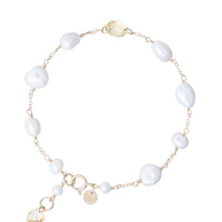 Lueur no. 15-9ct Faceted Citrine and Pearl Bracelet
