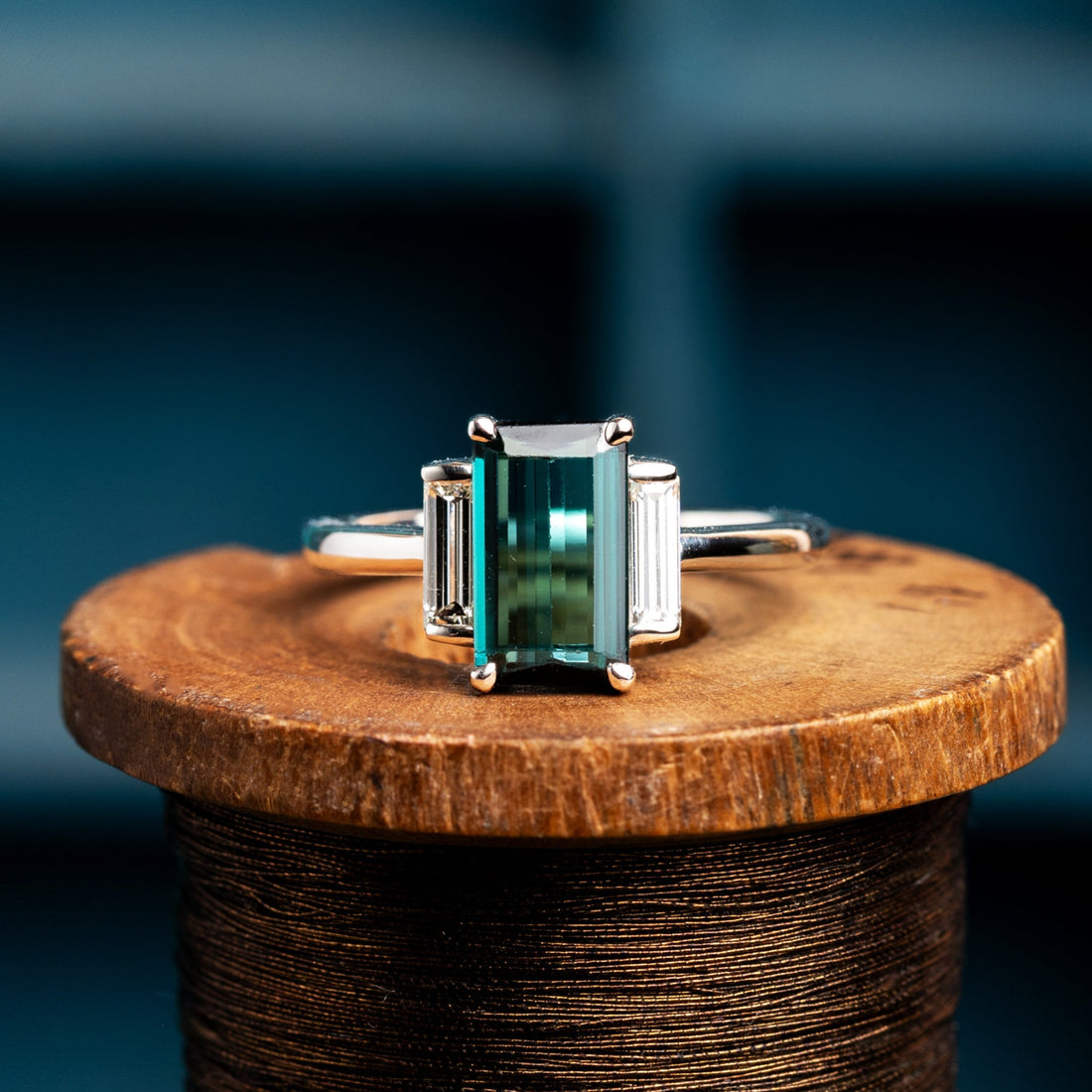 Indicolite Tourmaline Ring