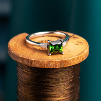 Vivid green Tourmaline Ring