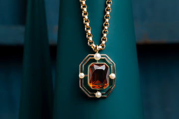 Citrine and Pearl Pendant