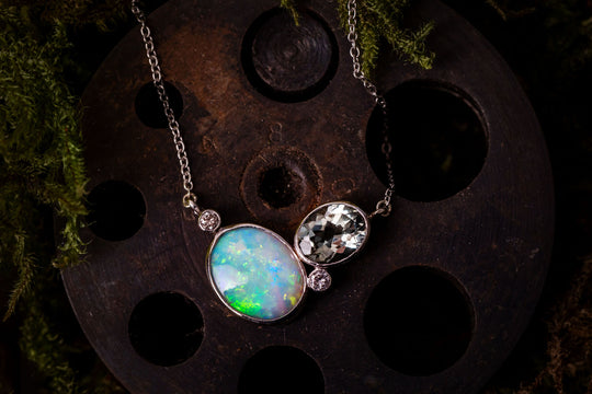 Asymmetrical Opal Necklace