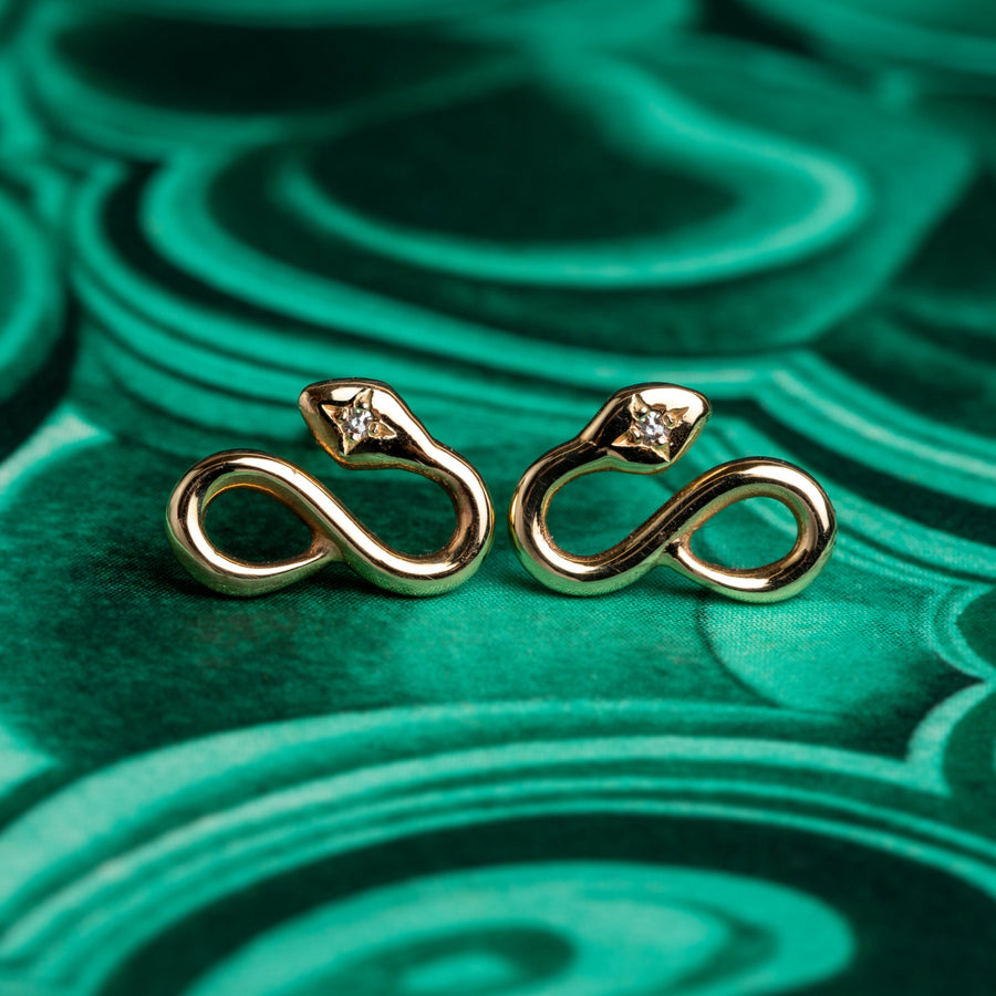 Alauna Baby Snake Studs