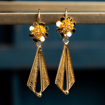 Filegree Drop Earrings