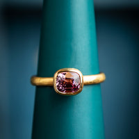 Dusky pink Spinel ring