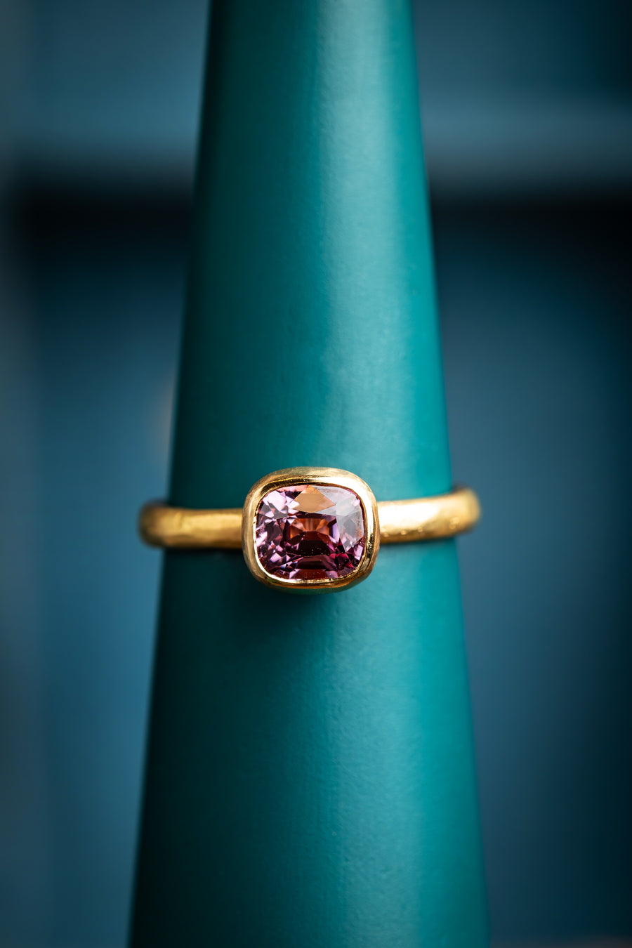 Dusky pink Spinel ring