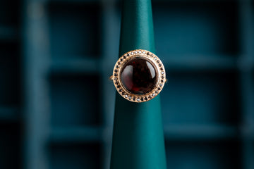 Garnet and Black Diamond ring