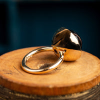 Garnet and Black Diamond ring