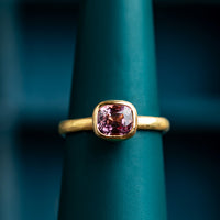 Dusky pink Spinel ring