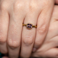 Dusky pink Spinel ring