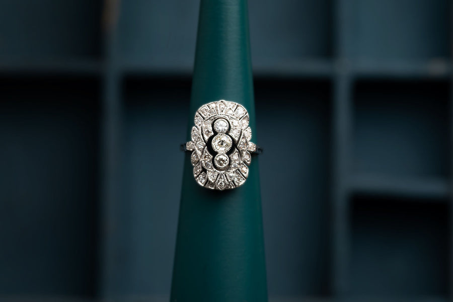 Art Deco Diamond Cocktail Ring