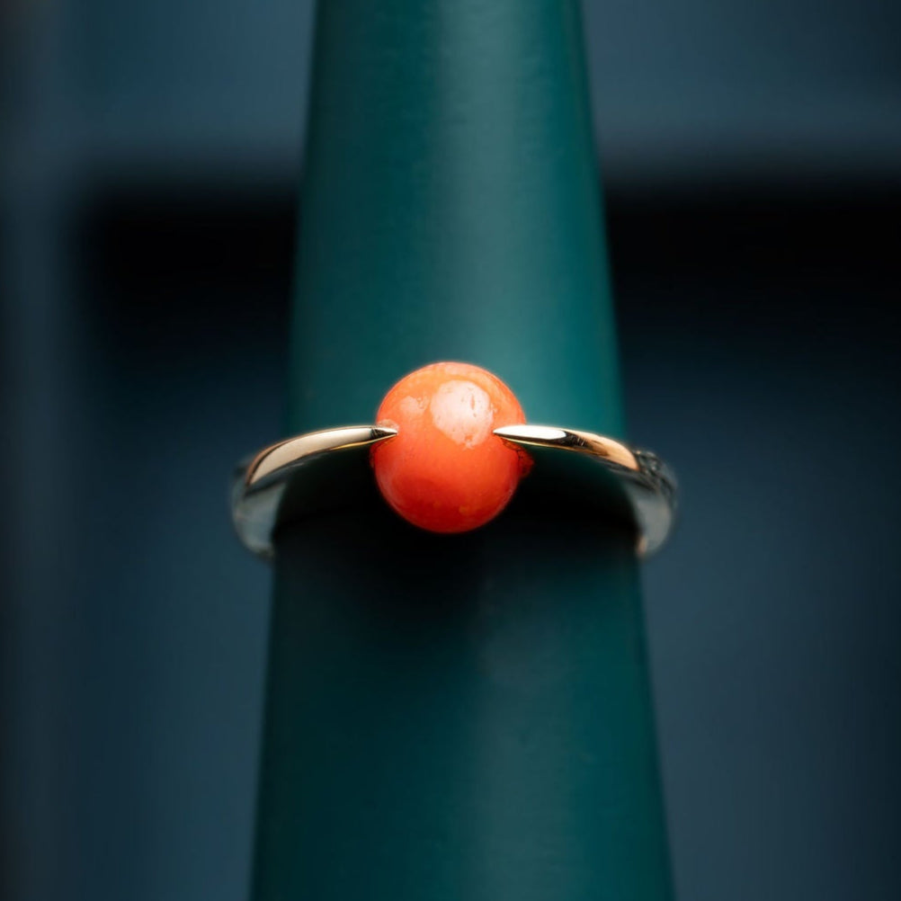 Retro Coral Ring