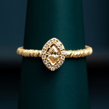 Diamond Marquise Halo Ring