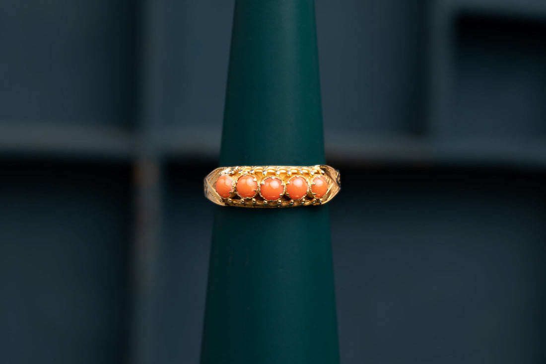 Coral Antique Ring