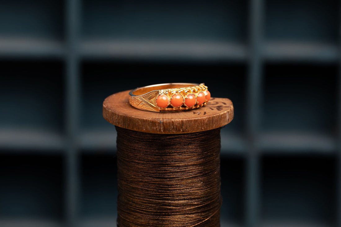 Coral Antique Ring