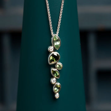 Tourmaline waterfall pendant