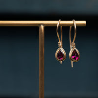 Rhodalite Garnet Drop Earrings