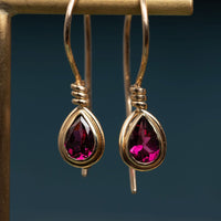 Rhodalite Garnet Drop Earrings