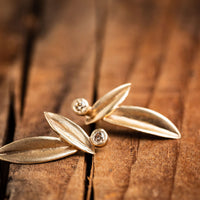 Olive Leaf Alauna Earrings