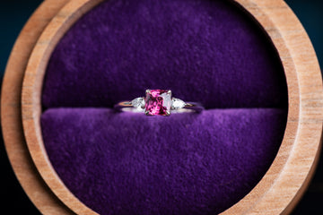 One of a kind deep pink Spinel ring