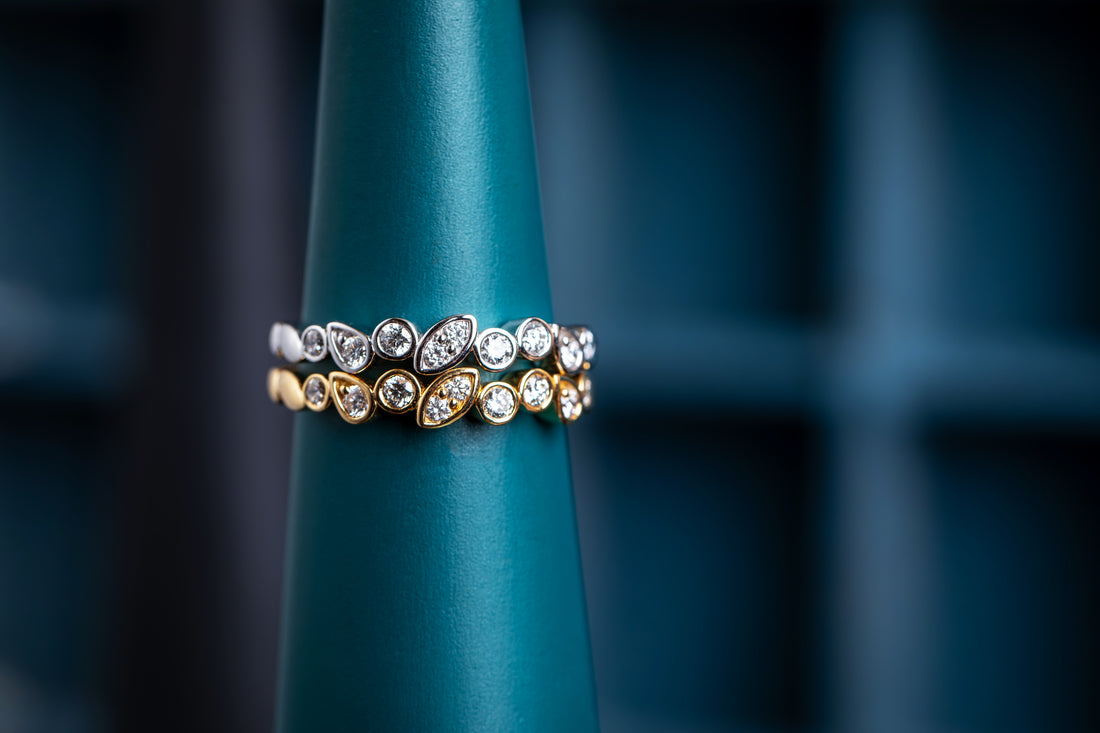 Tumbled Shapes Eternity Ring