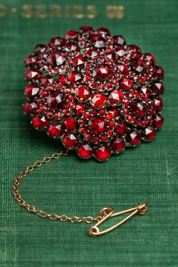 Garnet Gold Brooch