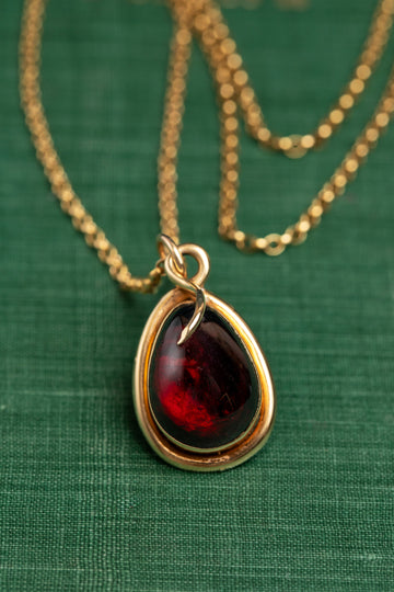 Garnet Mourning Pendant