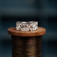 18ct White Gold Floral Diamond Ring