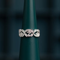 18ct White Gold Floral Diamond Ring