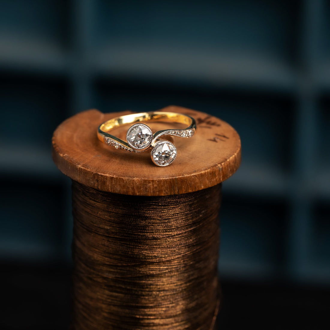 18ct and Platinum Toi et Moi Diamond ring
