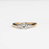 18ct Yellow Gold 0.40ct and  0.10ct Diamond Solitaire Ring
