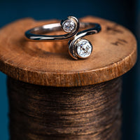 Reclaimed Diamond Twist Ring