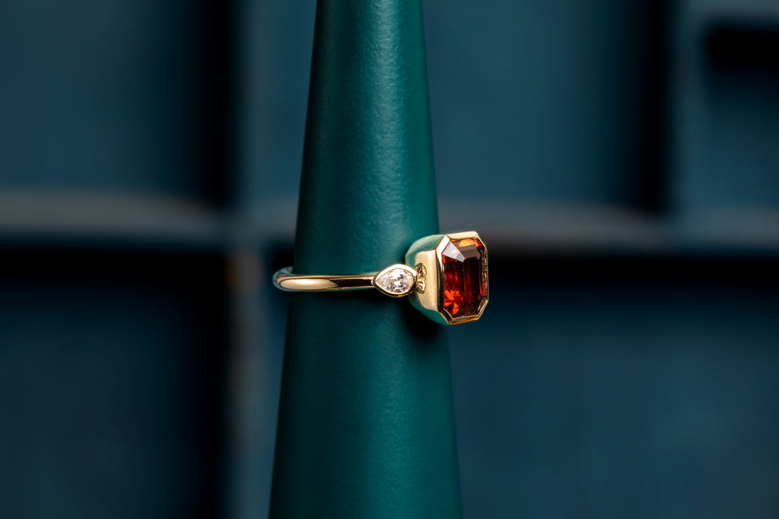 Tourmaline and Diamond Ring