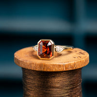 Tourmaline and Diamond Ring