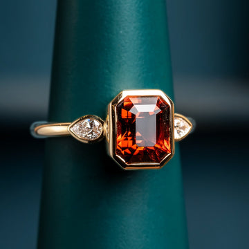 Tourmaline and Diamond Ring