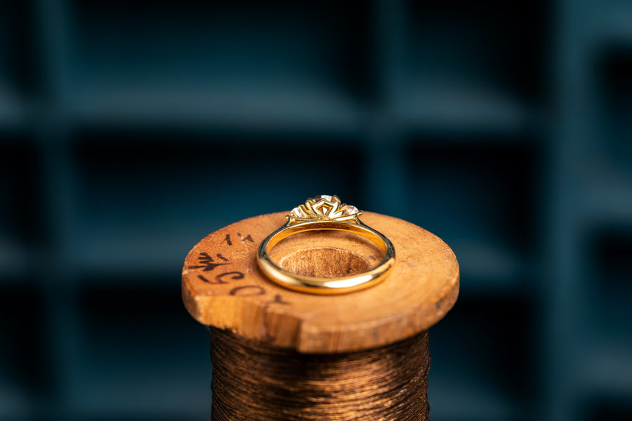 Temple III cinnamon diamond ring