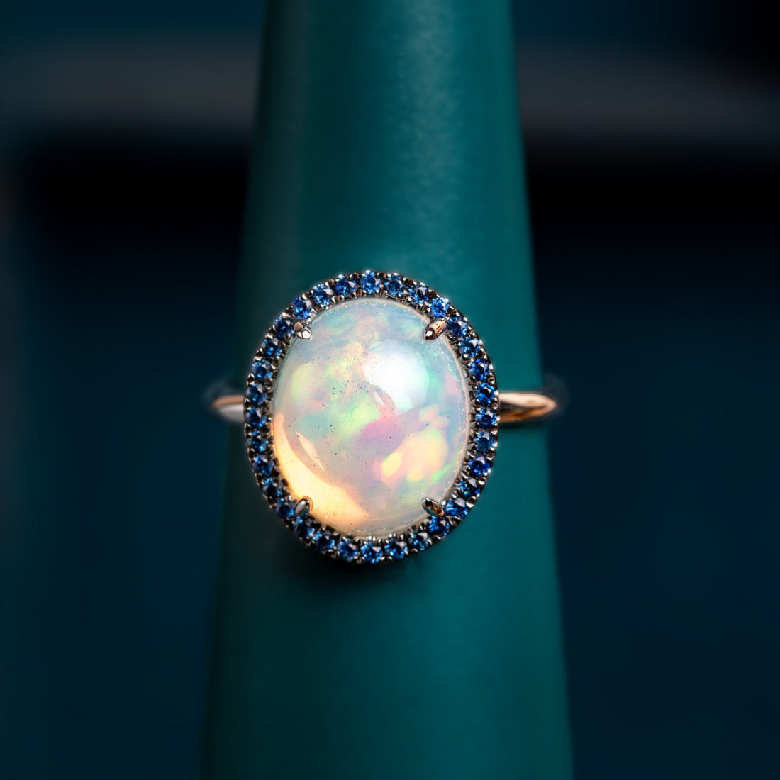 Opal and Sapphire Ring