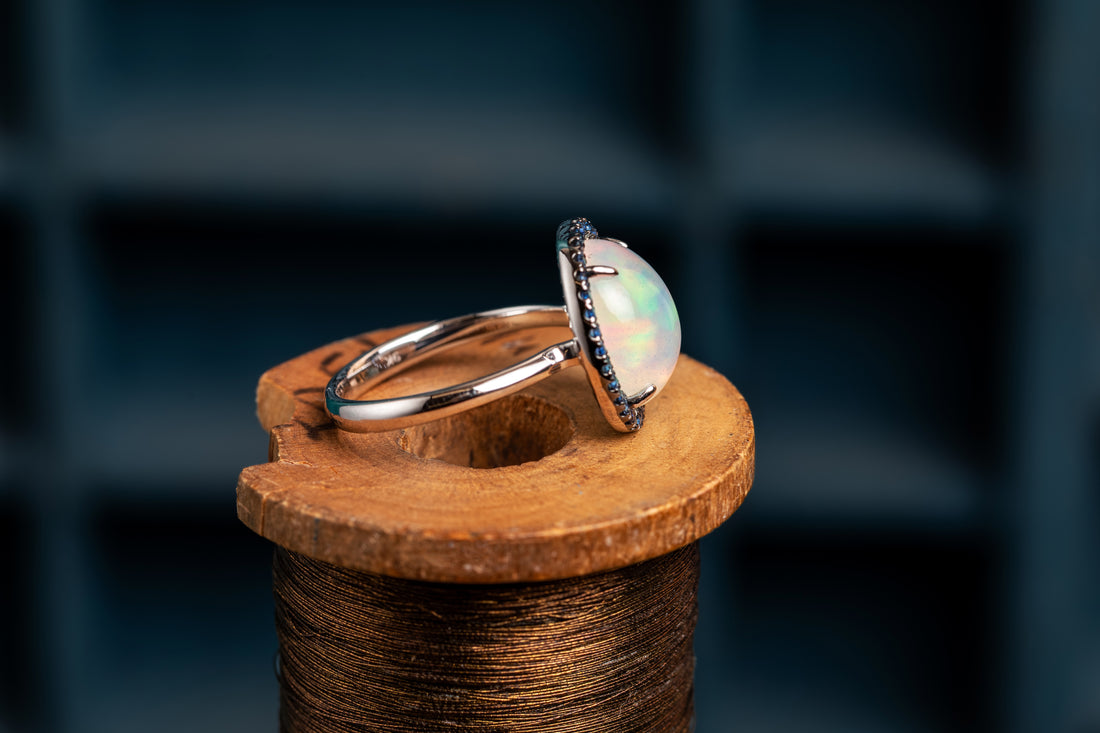 Opal and Sapphire Ring