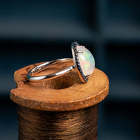 Opal and Sapphire Ring