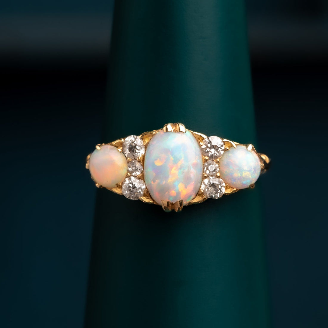 Victorian Opal and diamond ring