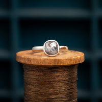 Platinum 1.10ct Salt and Pepper Diamond Soliitaire Ring