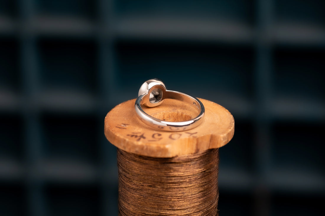 Platinum 1.10ct Salt and Pepper Diamond Soliitaire Ring