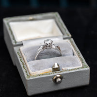 18ct White Gold 0.50ct and 0.21ct Diamond Solitaire Ring