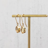 9ct Yellow Gold Citrine Drop Earrings