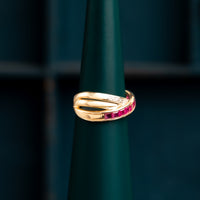 18ct Yellow Gold Diamond and Ruby Ring