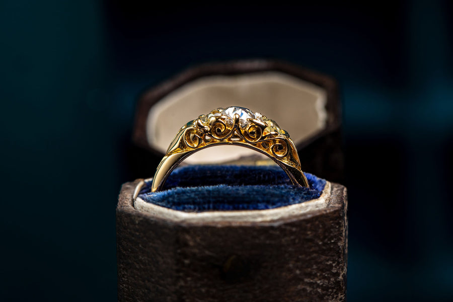 Victorian Yellow Diamond Ring