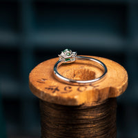 9ct White Gold Emerald and Diamond Ring