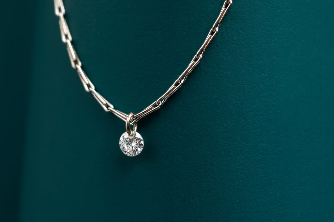 0.10ct Drilled Diamond Pendant